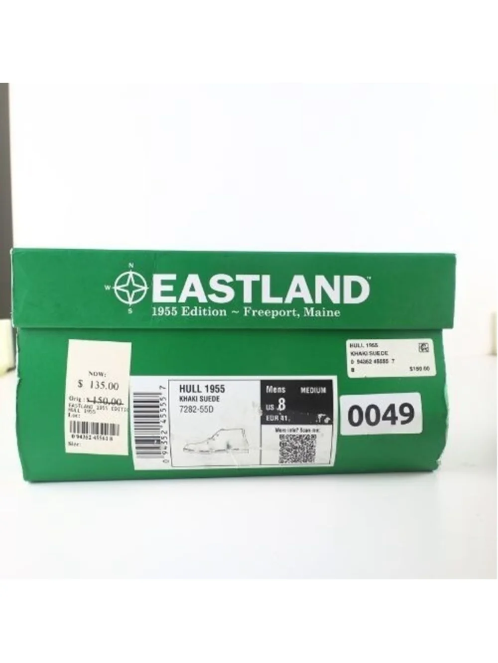 Eastland Hull 1955 Chukka Men Boots Khaki Suede 8- 0049